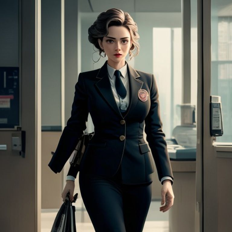 woman in black suit