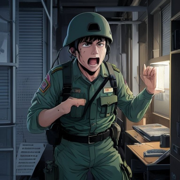 reporting soldier